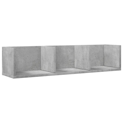 Mobili Parete 2 pz Grigio Cemento 75x18x16,5 cm in Multistrato | homemem39