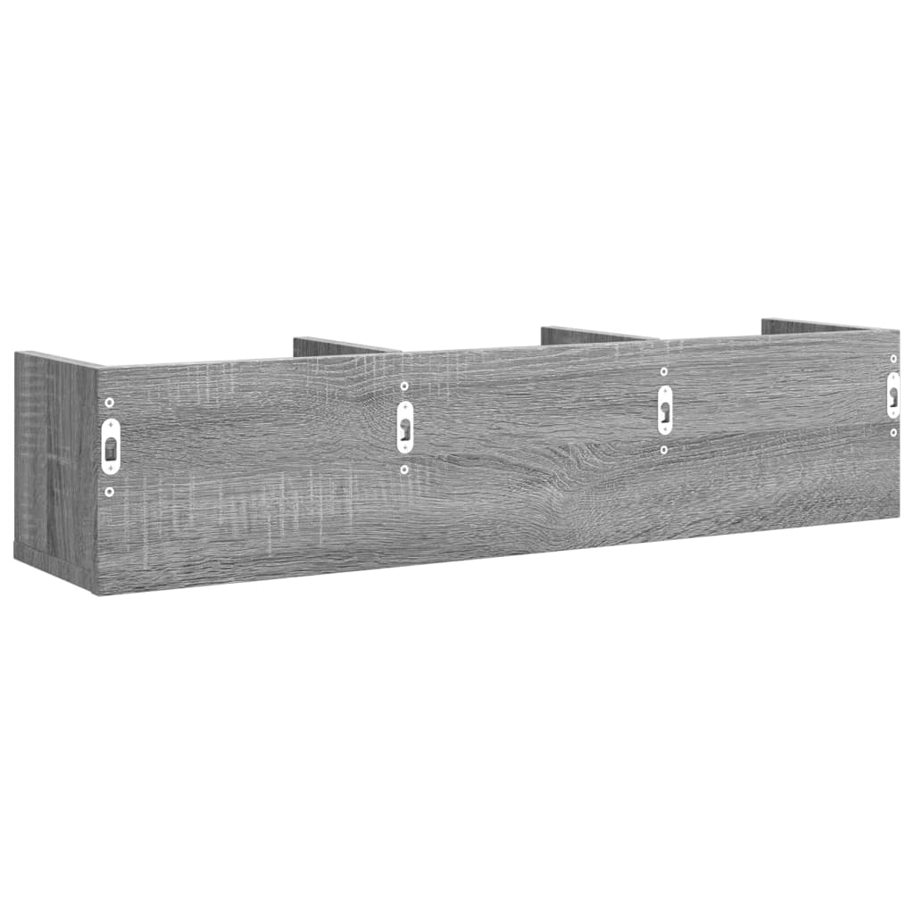 Mobili Parete 2 pz Grigio Sonoma 75x18x16,5 cm in Multistrato | homemem39