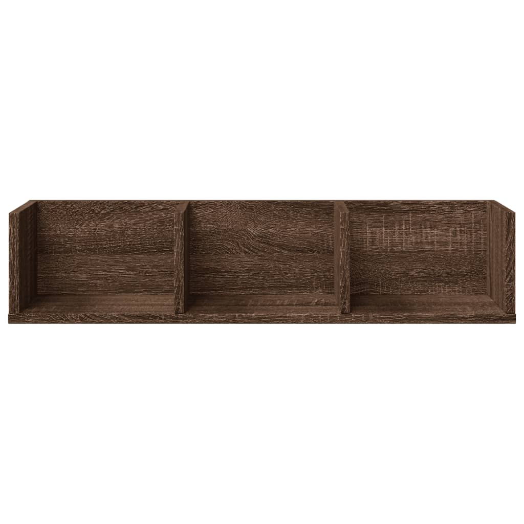 Mobili Parete 2pz Rovere Marrone 75x18x16,5cm Legno Multistrato | homemem39