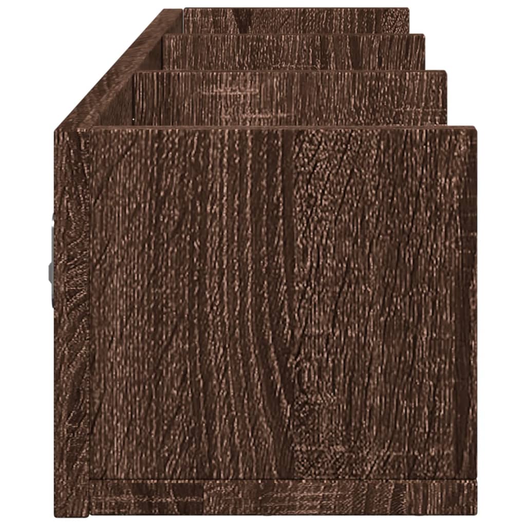 Mobili Parete 2pz Rovere Marrone 75x18x16,5cm Legno Multistrato | homemem39