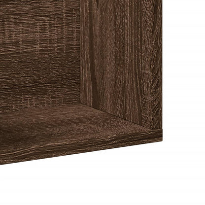 Mobili Parete 2pz Rovere Marrone 75x18x16,5cm Legno Multistrato