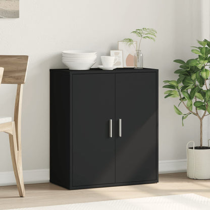 Credenza Nero 60x31x70 cm in Legno Multistrato - homemem39