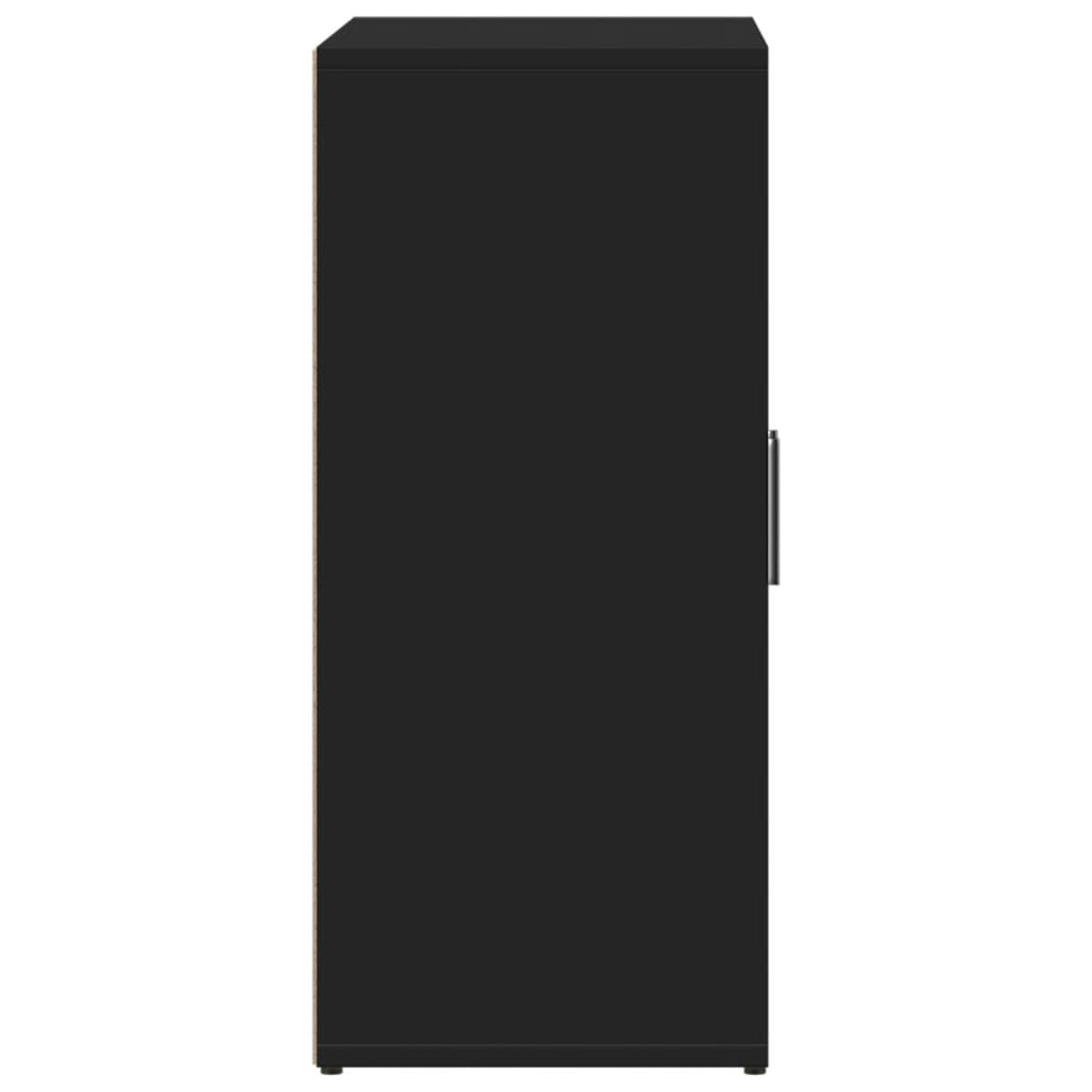 Credenza Nero 60x31x70 cm in Legno Multistrato - homemem39