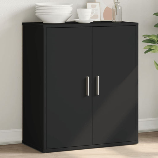 Credenza Nero 60x31x70 cm in Legno Multistrato - homemem39
