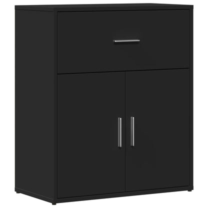 Credenza Nero 60x31x70 cm in Legno Multistrato - homemem39