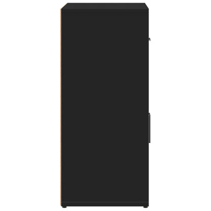 Credenza Nero 60x31x70 cm in Legno Multistrato - homemem39