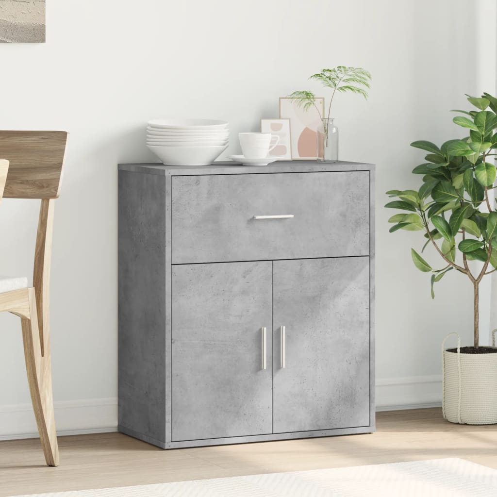 Credenza Grigio Cemento 60x31x70 cm in Legno Multistrato - homemem39