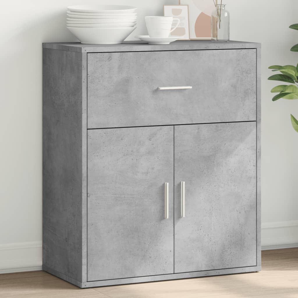 Credenza Grigio Cemento 60x31x70 cm in Legno Multistrato - homemem39
