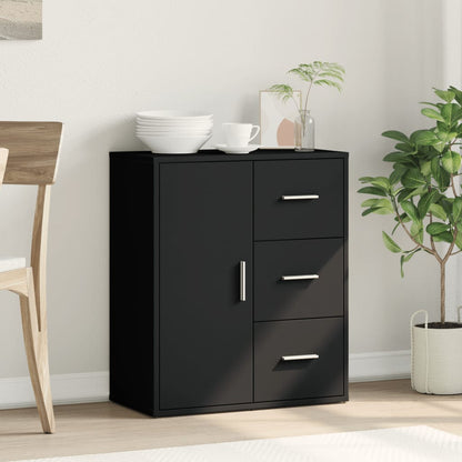 Credenza Nero 60x31x70 cm in Legno Multistrato - homemem39