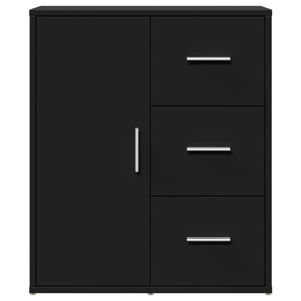 Credenza Nero 60x31x70 cm in Legno Multistrato - homemem39