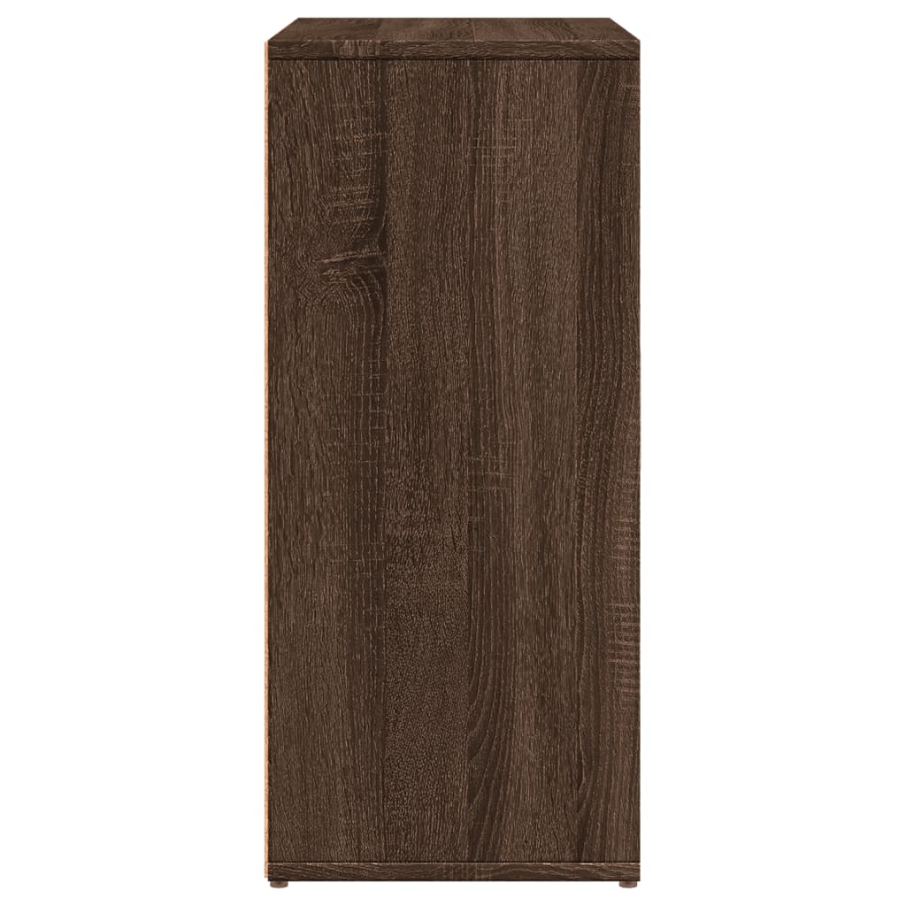 Credenza Rovere Marrone 60x31x70 cm in Legno Multistrato - homemem39