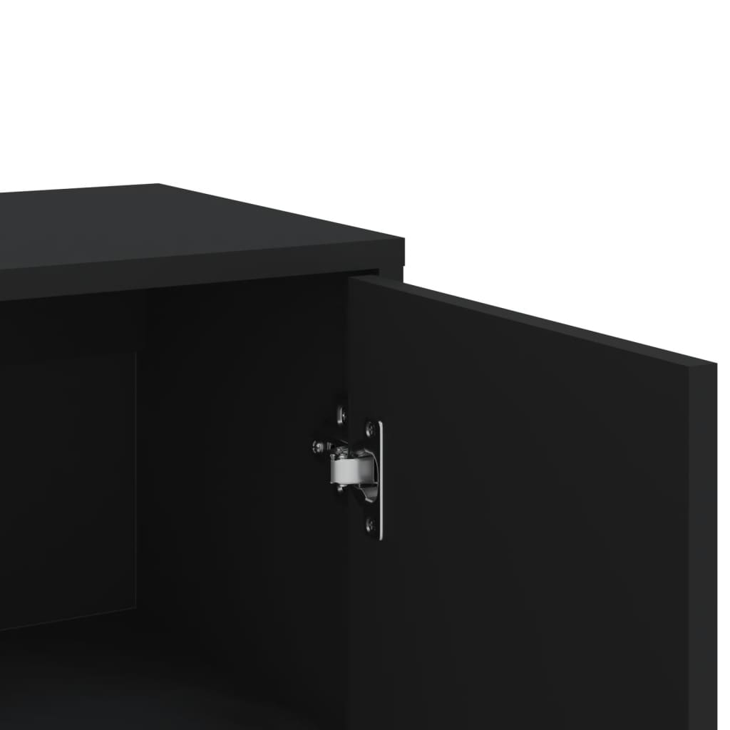 Credenza Nero 60x31x84 cm in Legno Multistrato - homemem39