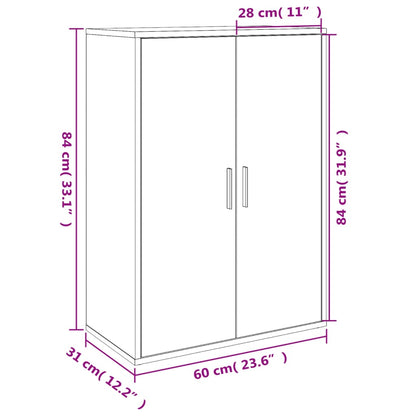 Credenza Rovere Fumo 60x31x84 cm in Legno Multistrato - homemem39