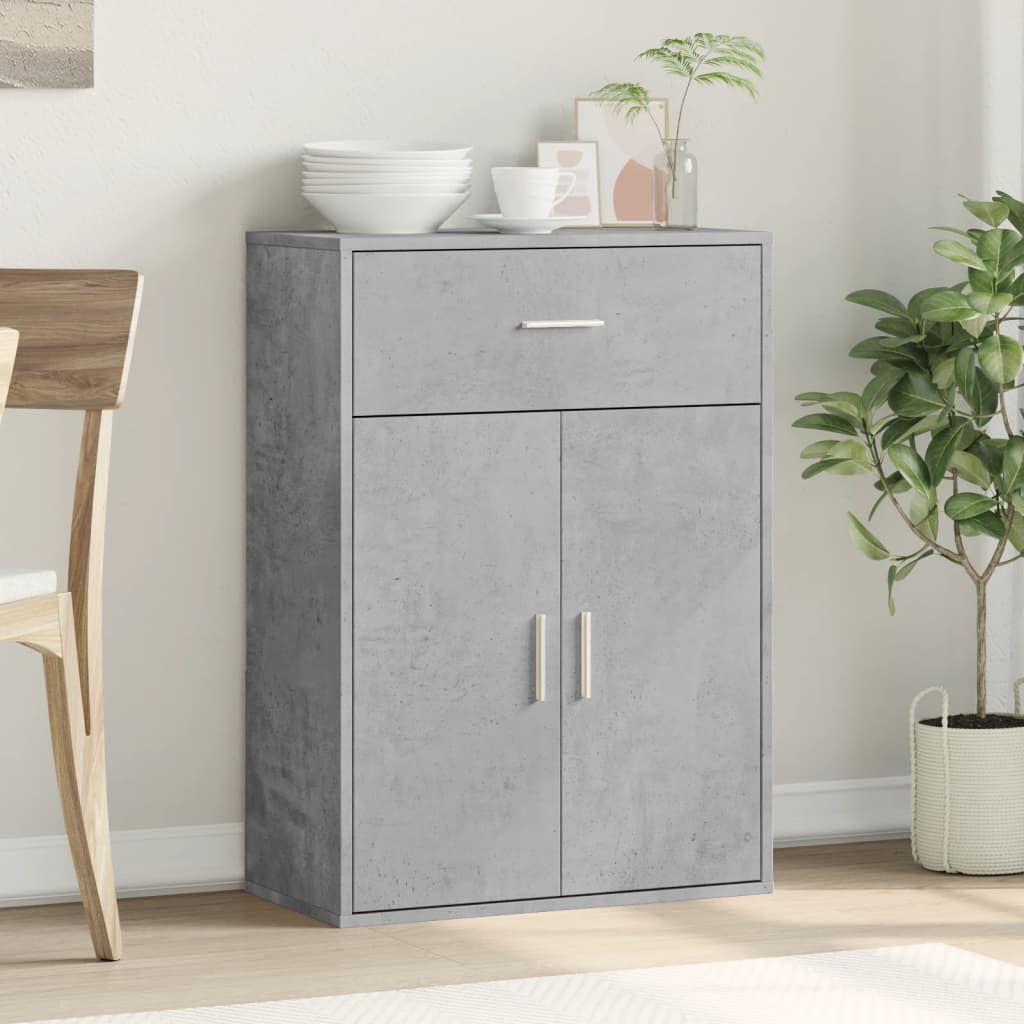 Credenza Grigio Cemento 60x30x84 cm in Legno Multistrato - homemem39