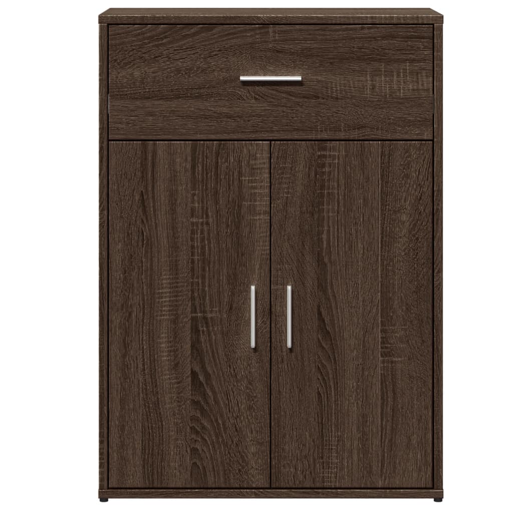 Credenza Rovere Marrone 60x30x84 cm in Legno Multistrato - homemem39