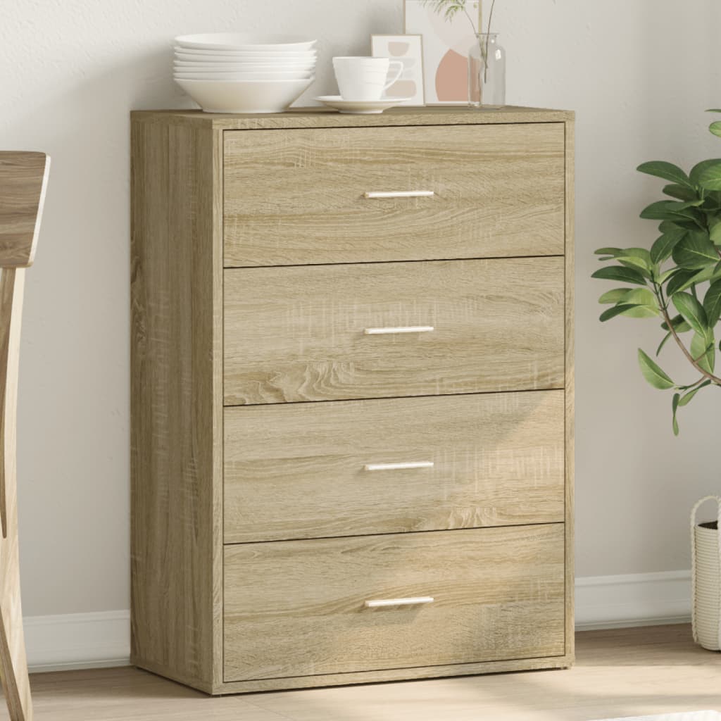 Credenza Rovere Sonoma 60x31x84 cm in Legno Multistrato - homemem39