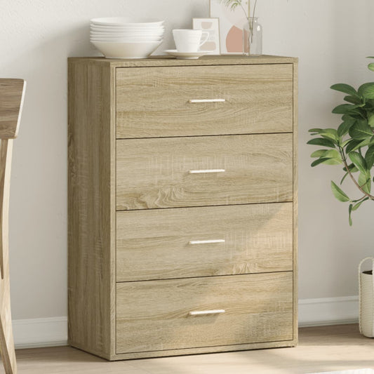 Credenza Rovere Sonoma 60x31x84 cm in Legno Multistrato - homemem39