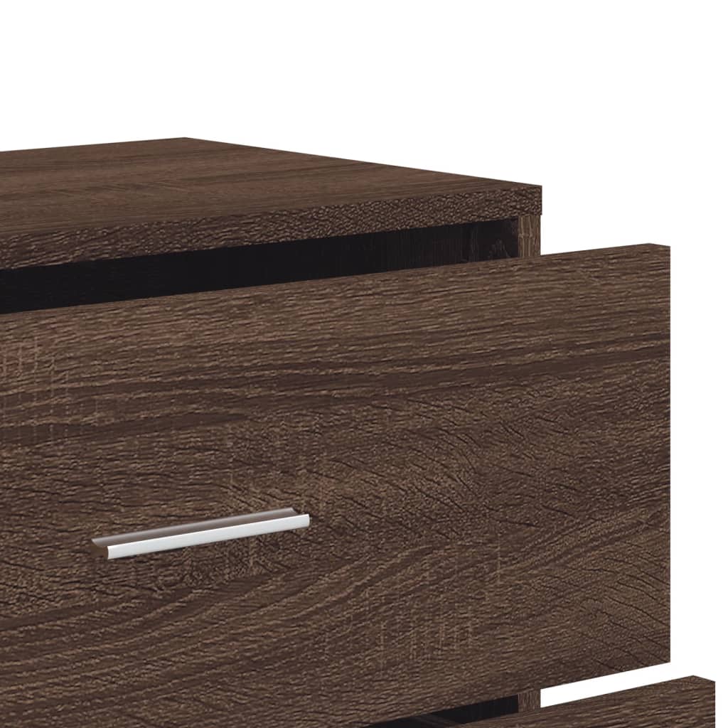 Credenza Rovere Marrone 60x31x84 cm in Legno Multistrato - homemem39