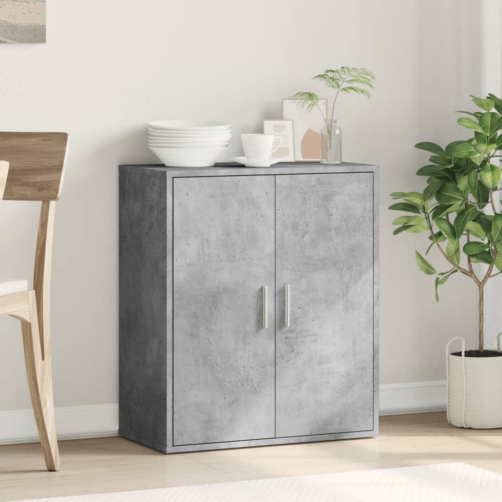 Credenza Grigio Cemento 79x38x80 cm in Legno Multistrato - homemem39
