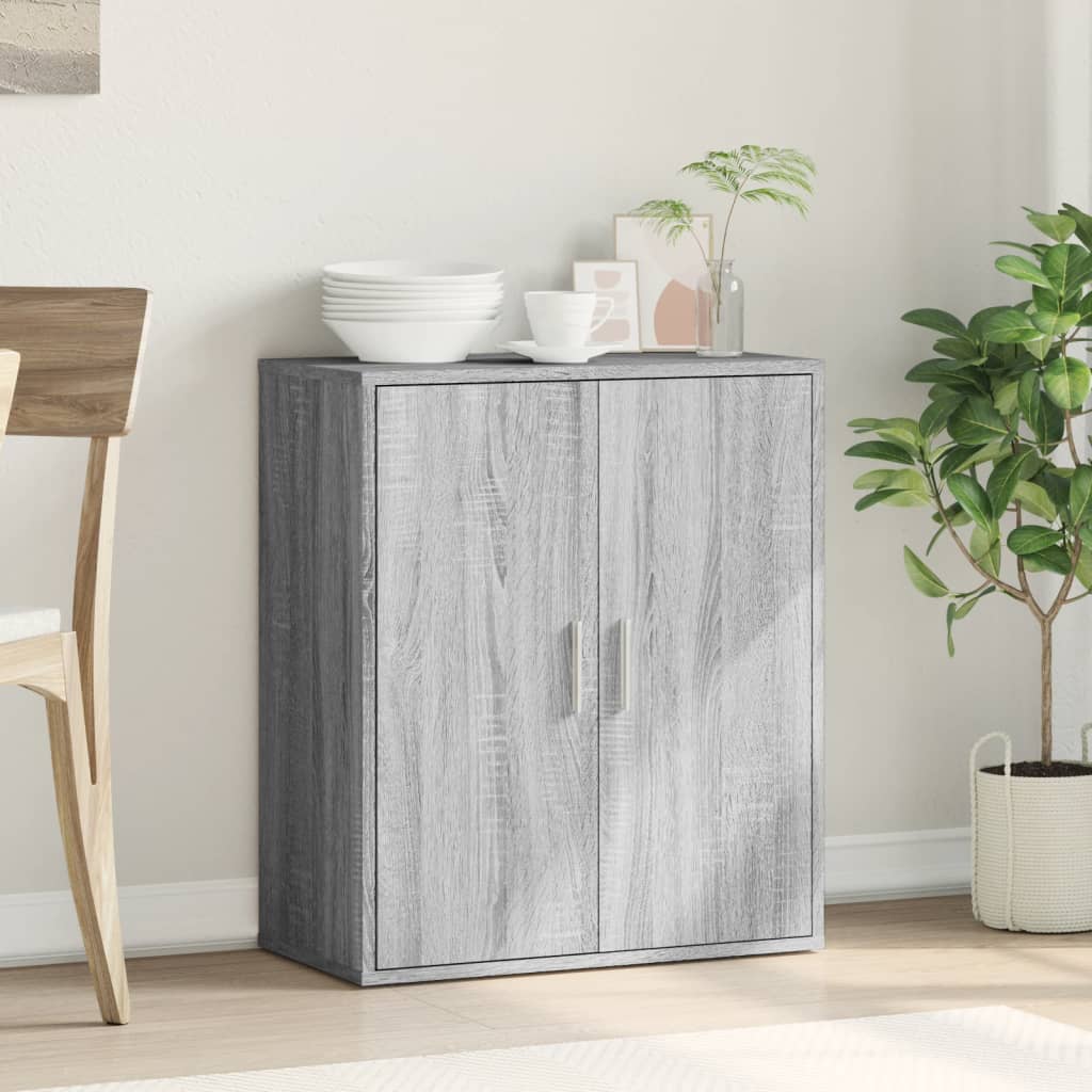 Credenza Grigio Sonoma 79x38x80 cm in Legno Multistrato - homemem39