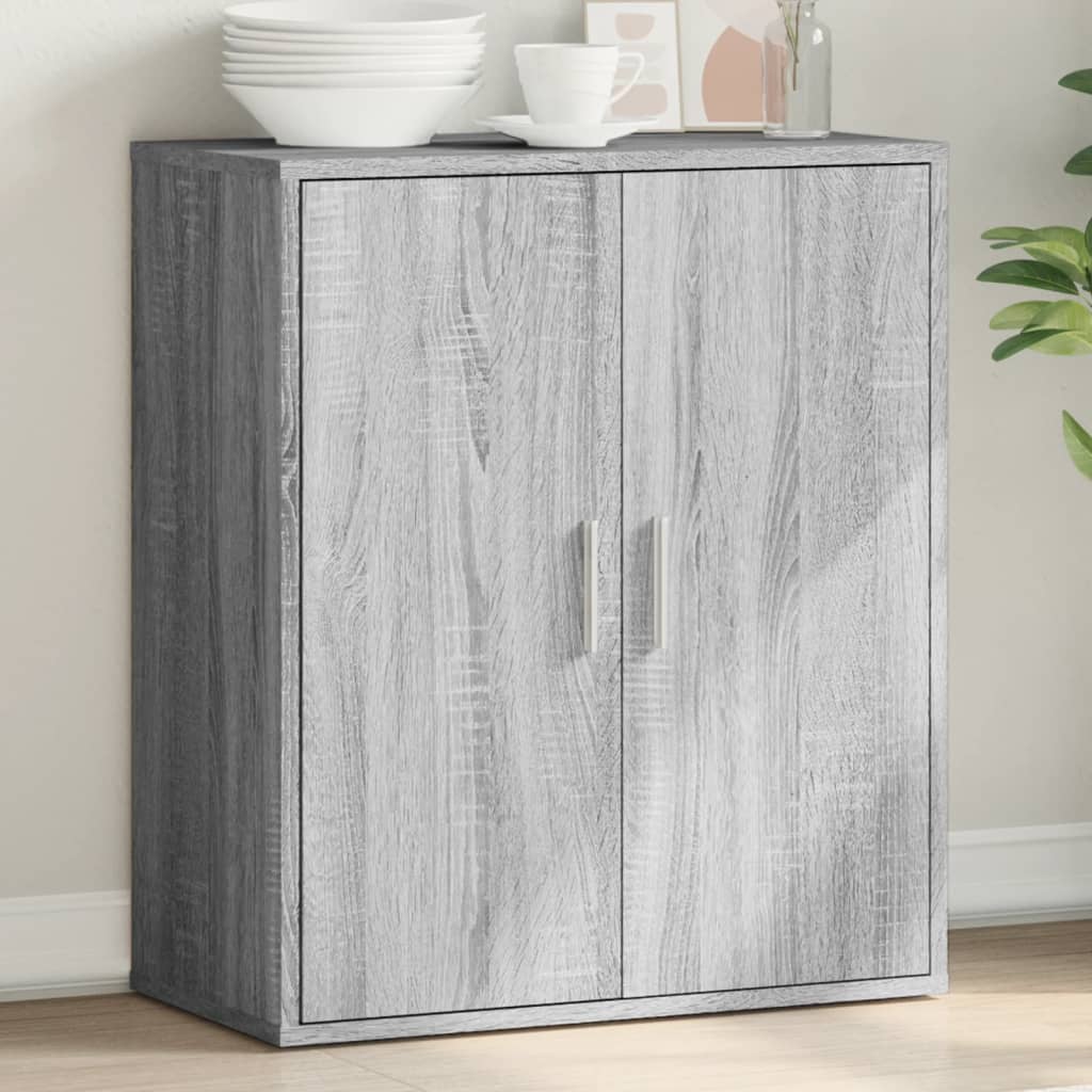 Credenza Grigio Sonoma 79x38x80 cm in Legno Multistrato - homemem39