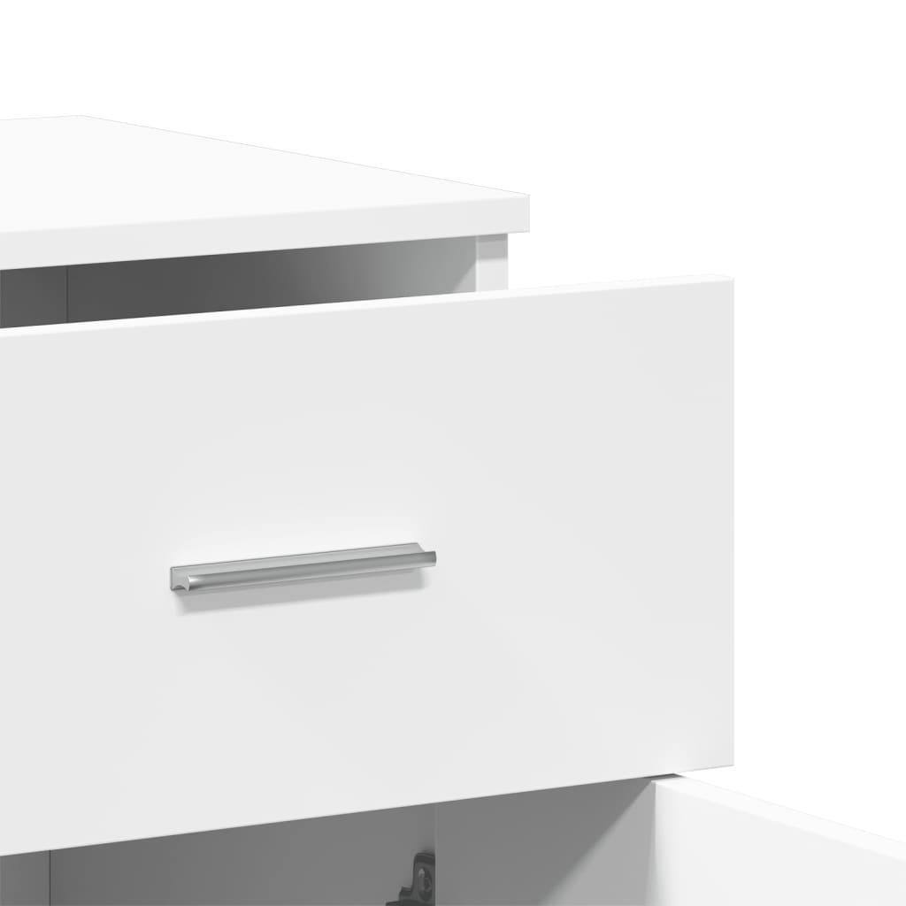 Credenza Bianca 79x38x80 cm in Legno Multistrato - homemem39