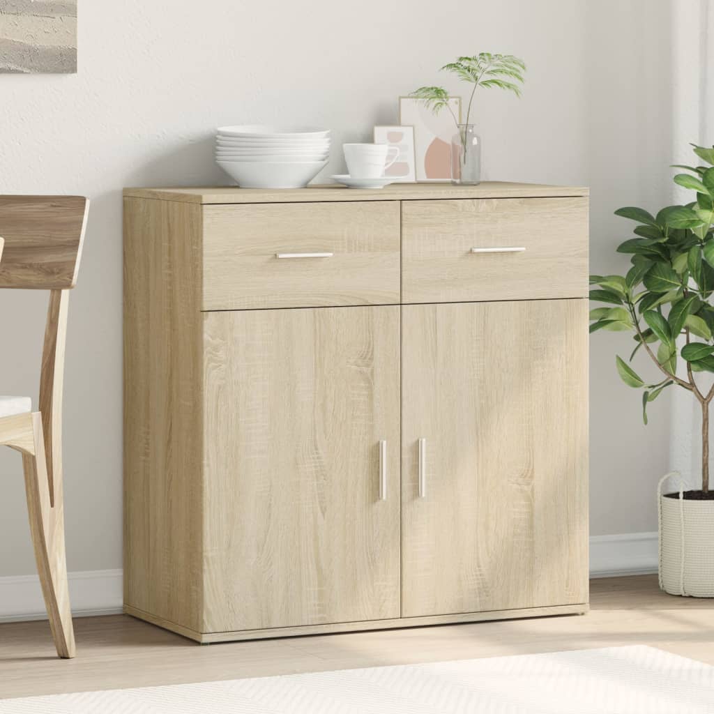 Credenza Rovere Sonoma 79x38x80 cm in Legno Multistrato - homemem39