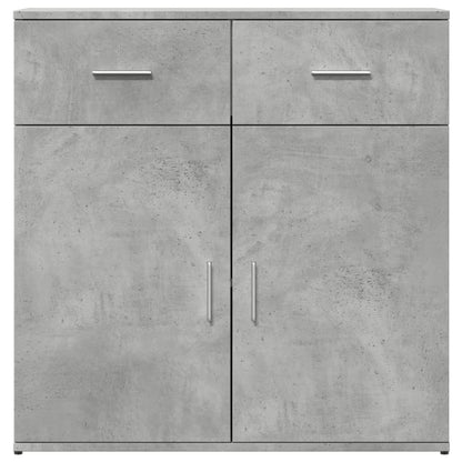 Credenza Grigio Cemento 79x38x80 cm in Legno Multistrato - homemem39