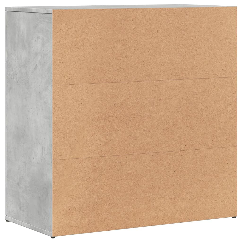 Credenza Grigio Cemento 79x38x80 cm in Legno Multistrato - homemem39