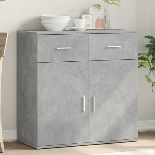 Credenza Grigio Cemento 79x38x80 cm in Legno Multistrato - homemem39
