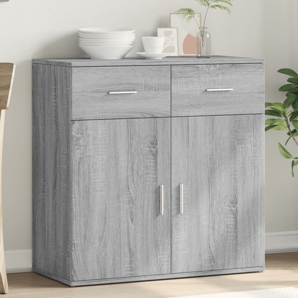 Credenza Grigio Sonoma 79x38x80 cm in Legno Multistrato - homemem39