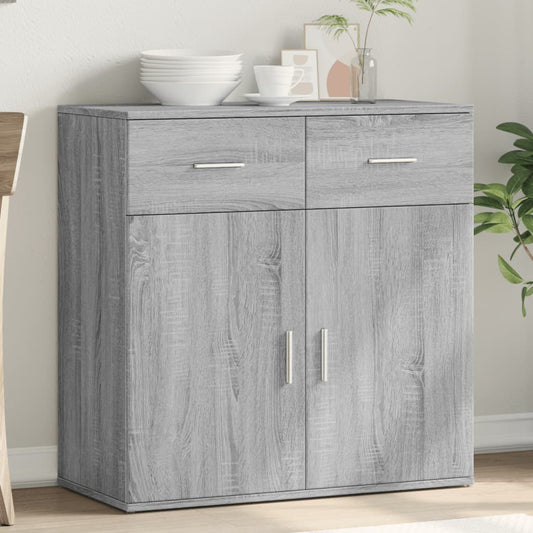 Credenza Grigio Sonoma 79x38x80 cm in Legno Multistrato - homemem39