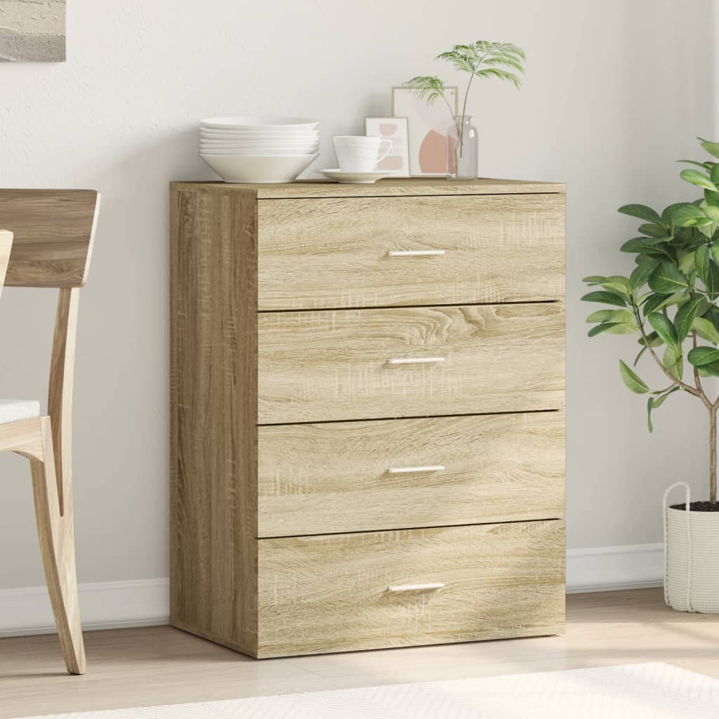 Credenza Rovere Sonoma 60x39x80 cm in Legno Multistrato - homemem39