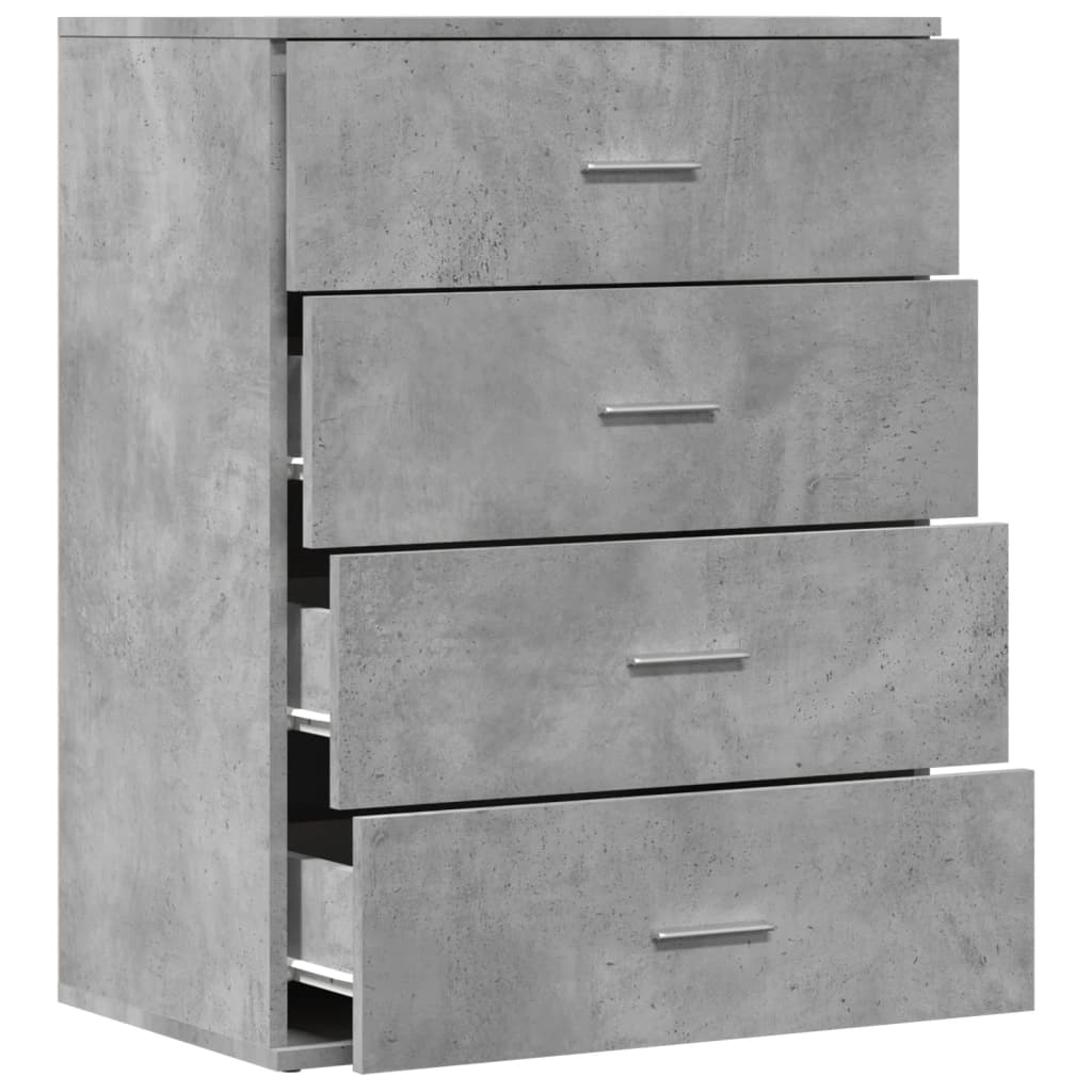 Credenza Grigio Cemento 60x39x80 cm in Legno Multistrato - homemem39