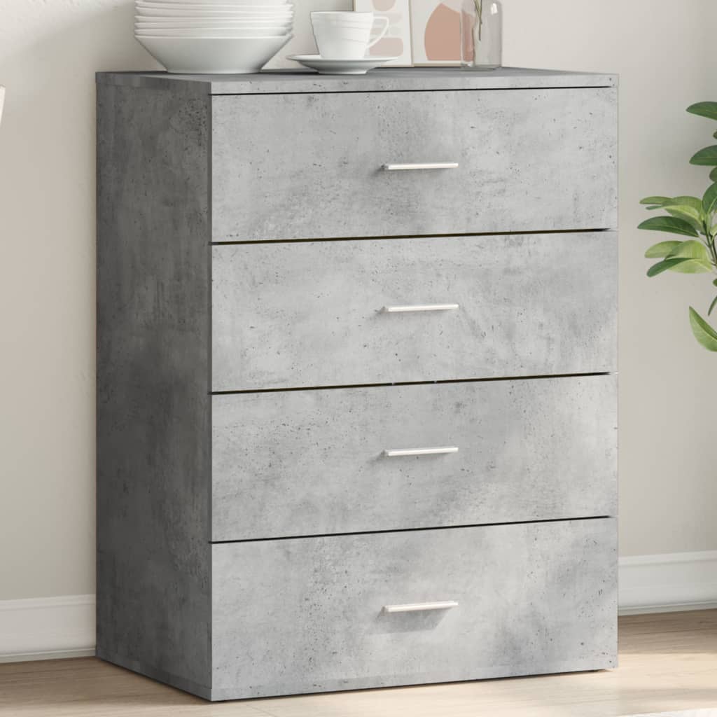 Credenza Grigio Cemento 60x39x80 cm in Legno Multistrato - homemem39