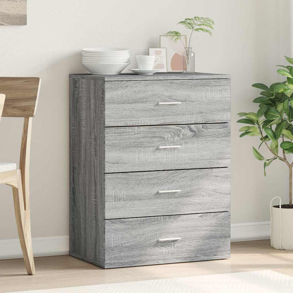 Credenza Grigio Sonoma 60x39x80 cm in Legno Multistrato - homemem39