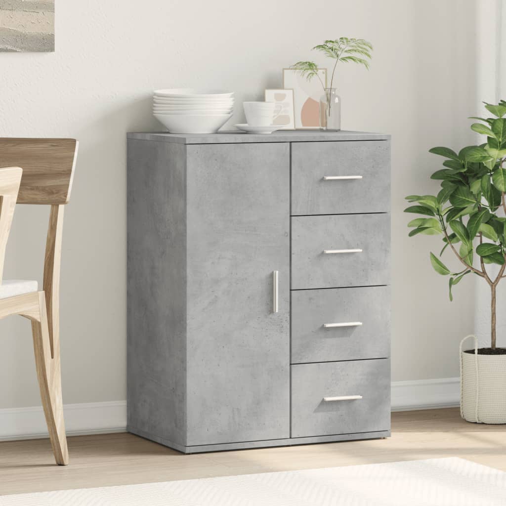 Credenza Grigio Cemento 59x39x80 cm in Legno Multistrato - homemem39