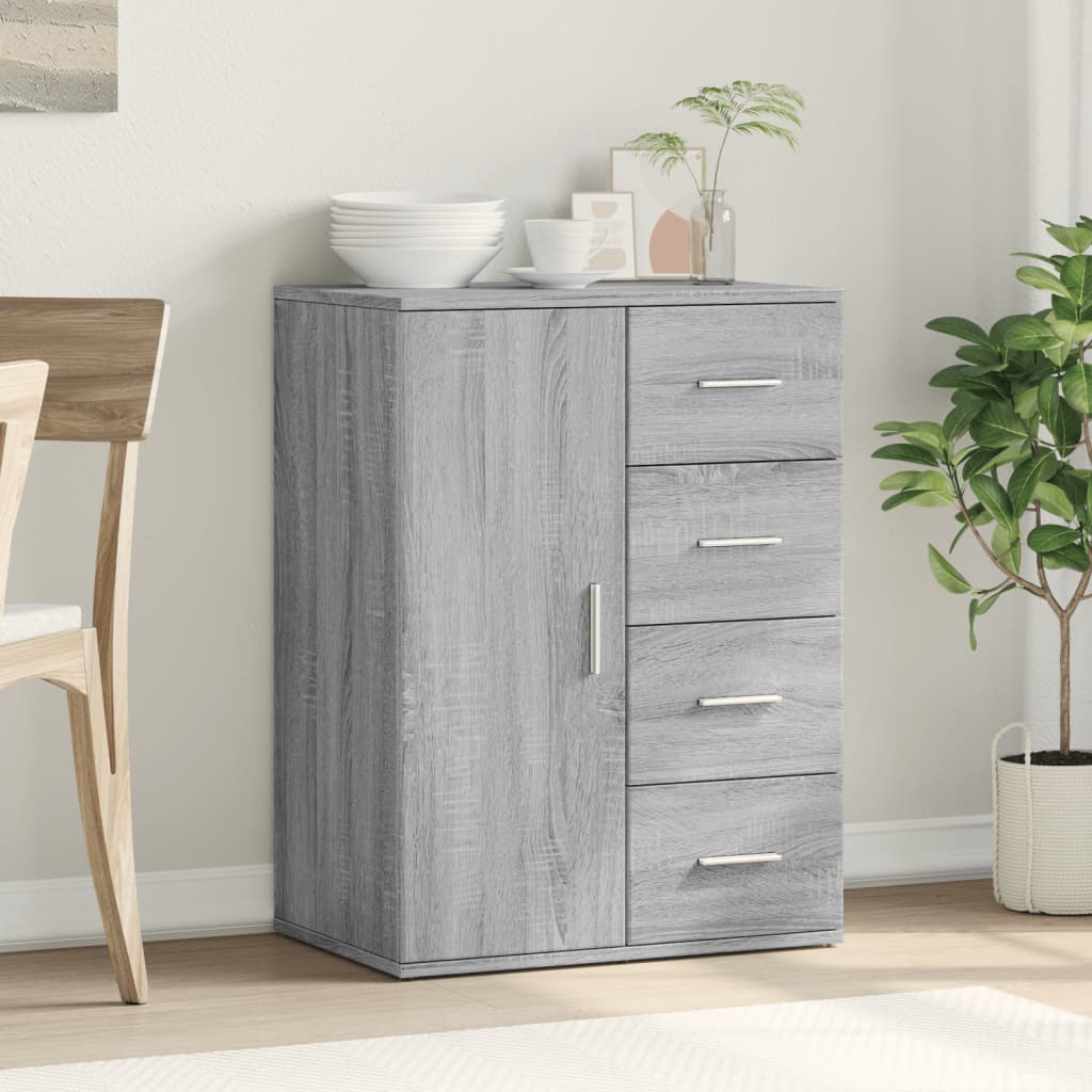 Credenza Grigio Sonoma 59x39x80 cm in Legno Multistrato - homemem39