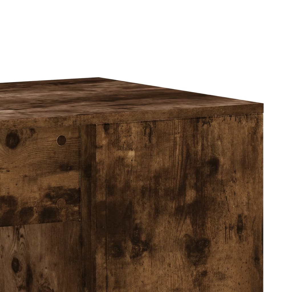 Scrivania Rovere Fumo 102x50x75 cm in Legno Multistrato - homemem39