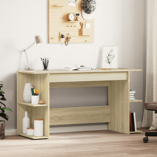 Scrivania Rovere Sonoma 140x50x75 cm in Legno Multistrato - homemem39