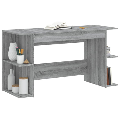 Scrivania Grigio Sonoma 140x50x75 cm in Legno Multistrato - homemem39