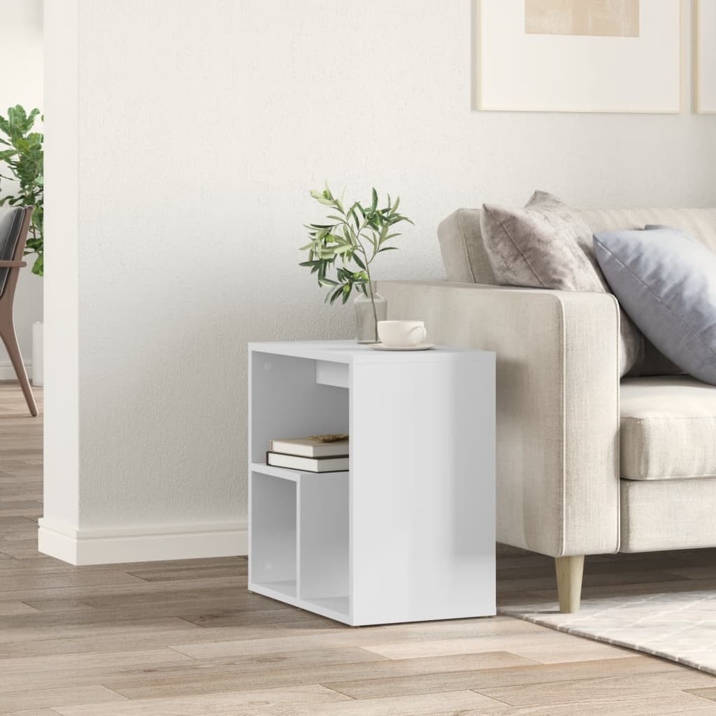 Tavolino Bianco 50x30x50 cm in Legno Multistrato | homemem39