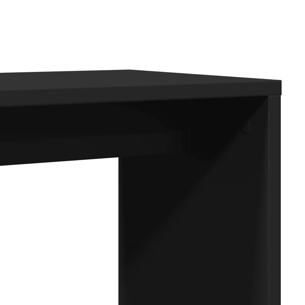Tavolini Neri 2 pz 50x30x50 cm in Legno Multistrato | homemem39