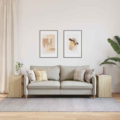 Tavolini Rovere Sonoma 2 pz 50x30x50 cm in Legno Multistrato - homemem39