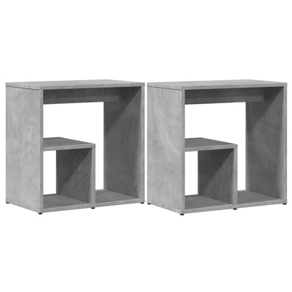 Tavolini 2pz Grigio Cemento 50x30x50 cm in Legno Multistrato | homemem39