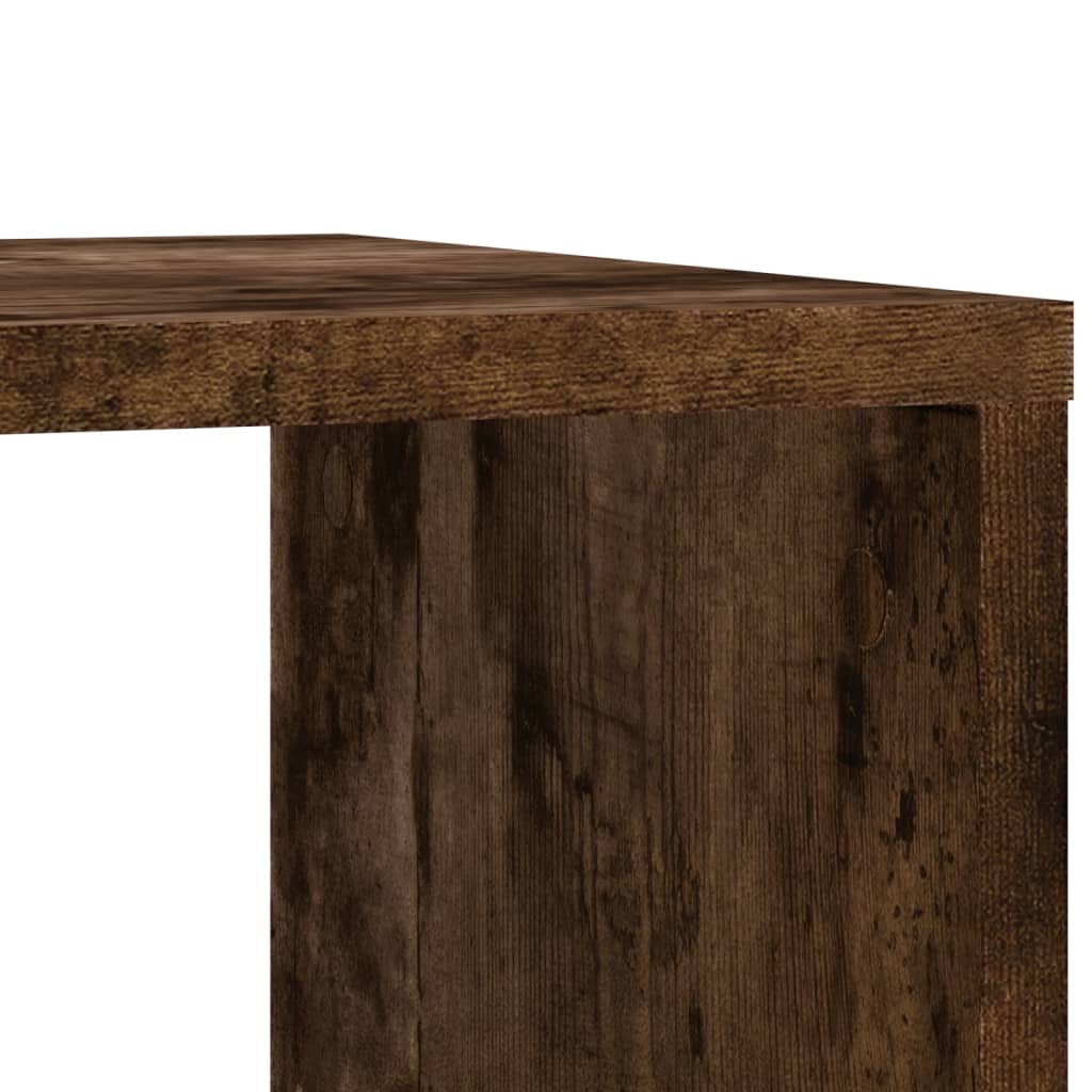 Tavolino con Ruote Rovere Fumo 50x30x55 cm in Legno Multistrato - homemem39