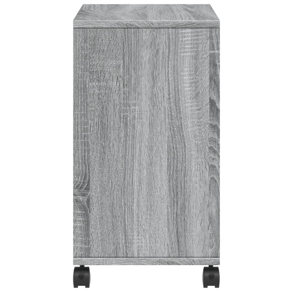 Tavolino con Ruote Grigio Sonoma 50x30x55 cm Legno Multistrato - homemem39