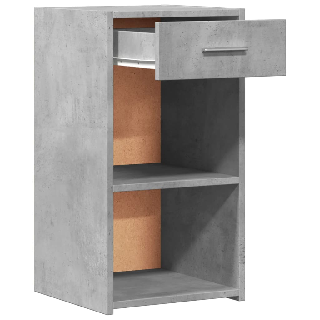 Comodini 2 pz Grigio Cemento 35x34x65 cm in Legno Multistrato - homemem39
