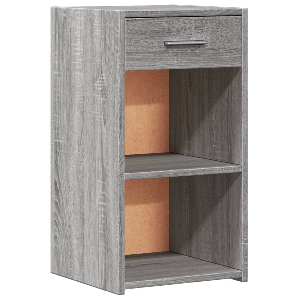 Comodino Grigio Sonoma 35x34x65 cm in Legno Multistrato - homemem39