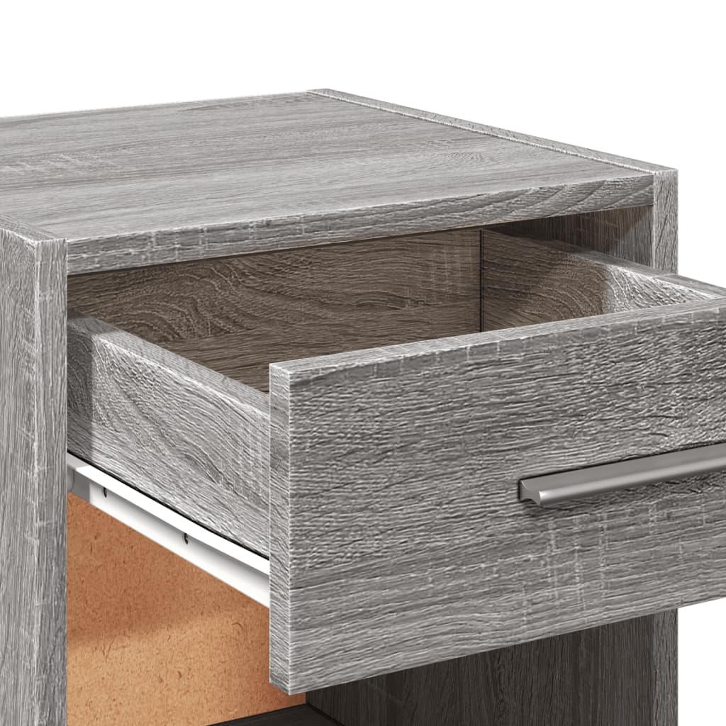 Comodini 2 pz Grigio Sonoma 35x34x65 cm in Legno Multistrato - homemem39